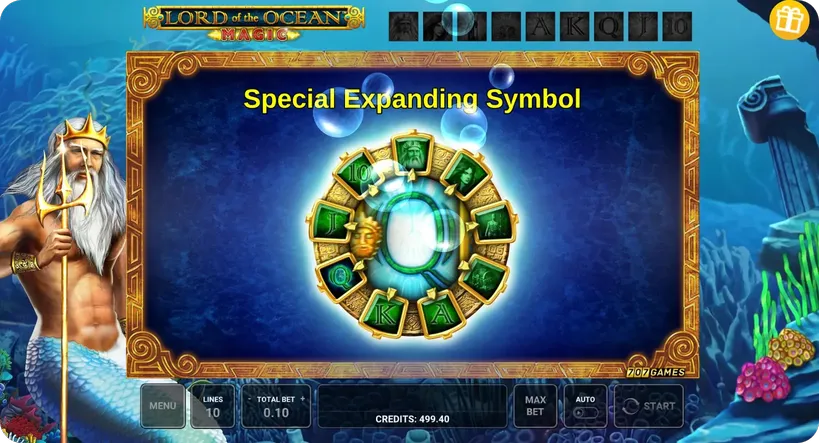 Lord of the Ocean Magic Slot Bonus Features