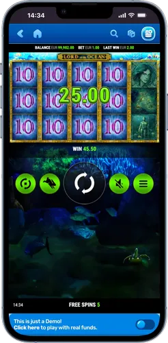 Großer Gewinn Lord of the Ocean Magic